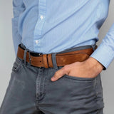 Personalized Leather Belt with Engraved Custom Message and Initial - Funny Anniversary Gift for Husband from Wife - Custom Romantic Valentine Gift for Boyfriend Fiancé - Birthday Father’s Day Gift for Daddy