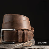 Personalized Leather Belt with Engraved Custom Message and Initial - Funny Anniversary Gift for Husband from Wife - Custom Romantic Valentine Gift for Boyfriend Fiancé - Birthday Father’s Day Gift for Daddy