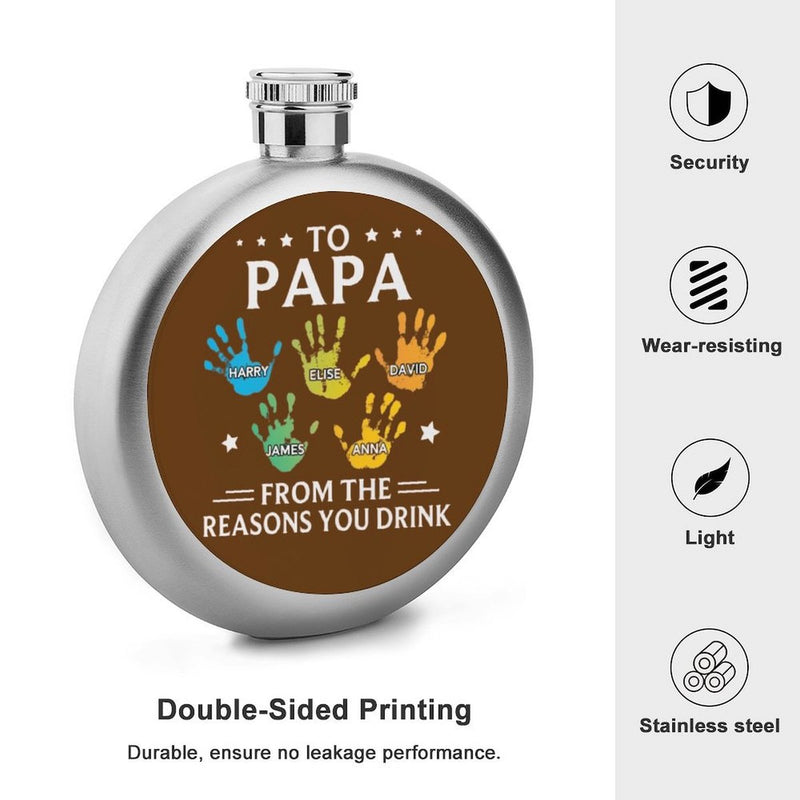Custom Flask For Dad, To Dad From The Reasons You Drink, Father's Day Gift, Gift For Grandpa, Funny Dad Gift
