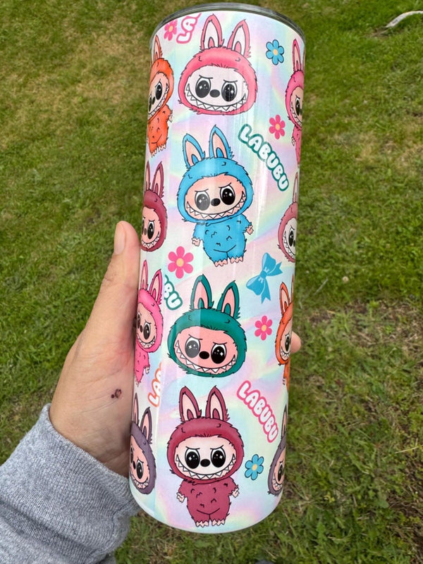 Kawaii Labubu Inspired Tumbler, Portable Car Mug, Travel Coffee Tumbler