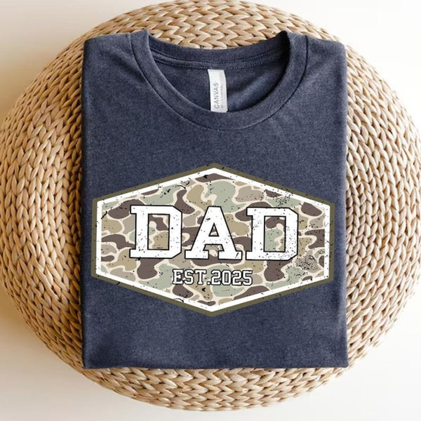 Dad Grandpa Shirt with Personalized Nickname and Year - Personalized Fathers Day Shirt, First Time Dad T-Shirt