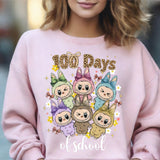 100 Days of School Shirt - Kawaii Labubu Inspired Shirt Gift For Labubu Fans Harajuku Style Animal Tee