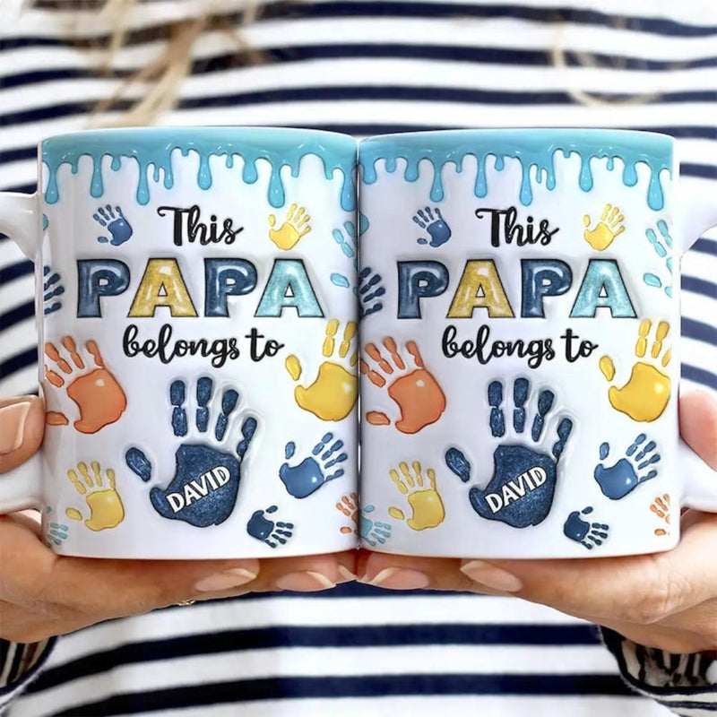Personalized Mug with Kids Names for Dad, Husband - Unique Fathers Day Gifts, Birthday, Anniversary