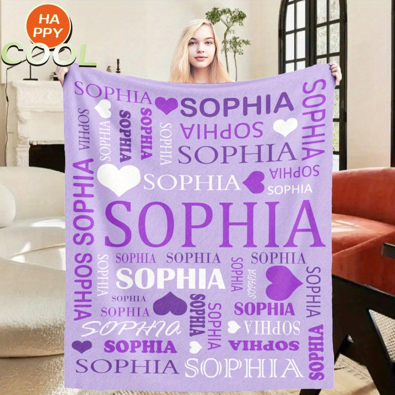 Personalized Name Blanket for Kids and Adults, Family, Friends