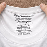 Custom Inside Neck T-Shirt with Name & Text - Personalized Birthday Gifts For Grandchildren - Never Forget That I Love You