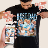 Unisex Personalized T-Shirt with Photo and Text - Unique Gift for Father's Day, Birthday, Mother's Day, Christmas