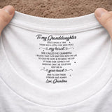 Custom Inside Neck T-Shirt with Name & Text - Personalized Birthday Gifts For Grandchildren - Never Forget That I Love You