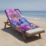 Personalized Huntrix Beach Towel, Kpop Demon Hunter Inspired Towel, Summer Vacation Gift, Huntrix Pool Beach Towel