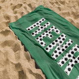 Custom Soccer Beach Towel, Personalized Soccer Beach Towel, Sport Team Custom Name Beach Towel, Soccer Team Gifts, Soccer Player Gift