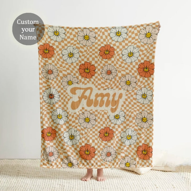 Personalized Blanket With Name, Super Soft Premium Fleece Blanket for Kids and Adults - Unique Gift for Birthday, Baby Shower, Christmas, House Warming, Valentine's day