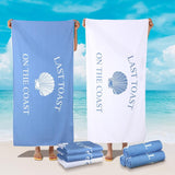 Last Toast on The Coast Bachelorette Beach Towels  - Bride Tribe Bridesmaid Gift for Bachelorette Party Supplies for Wedding Honeymoon Engagement Party