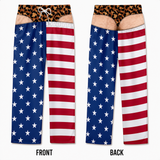 Funny Patriotic Pajama Pants Hairy Butt Cheek Gag Elastic Loungewear- Personalized Birthday Gifts For Husband, Wife, Son, Daughter, Grandson, Brother, Grandpa, Dad, Yourself