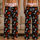 Halloween Pajama Pants Funny 3D Hairy Cheeky Costume Vintage Leg Thong Big Booty Pjs