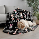 Personalized Name Blanket with Disney Mickey Minnie Mouse Character, Soft Cozy Quilt, Perfect Gift for Kids Adults, Birthday Housewarming Christmas Gift