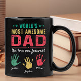 Personalized Mug with Kids Names for Dad, Husband - Unique Fathers Day Gifts, Birthday, Anniversary
