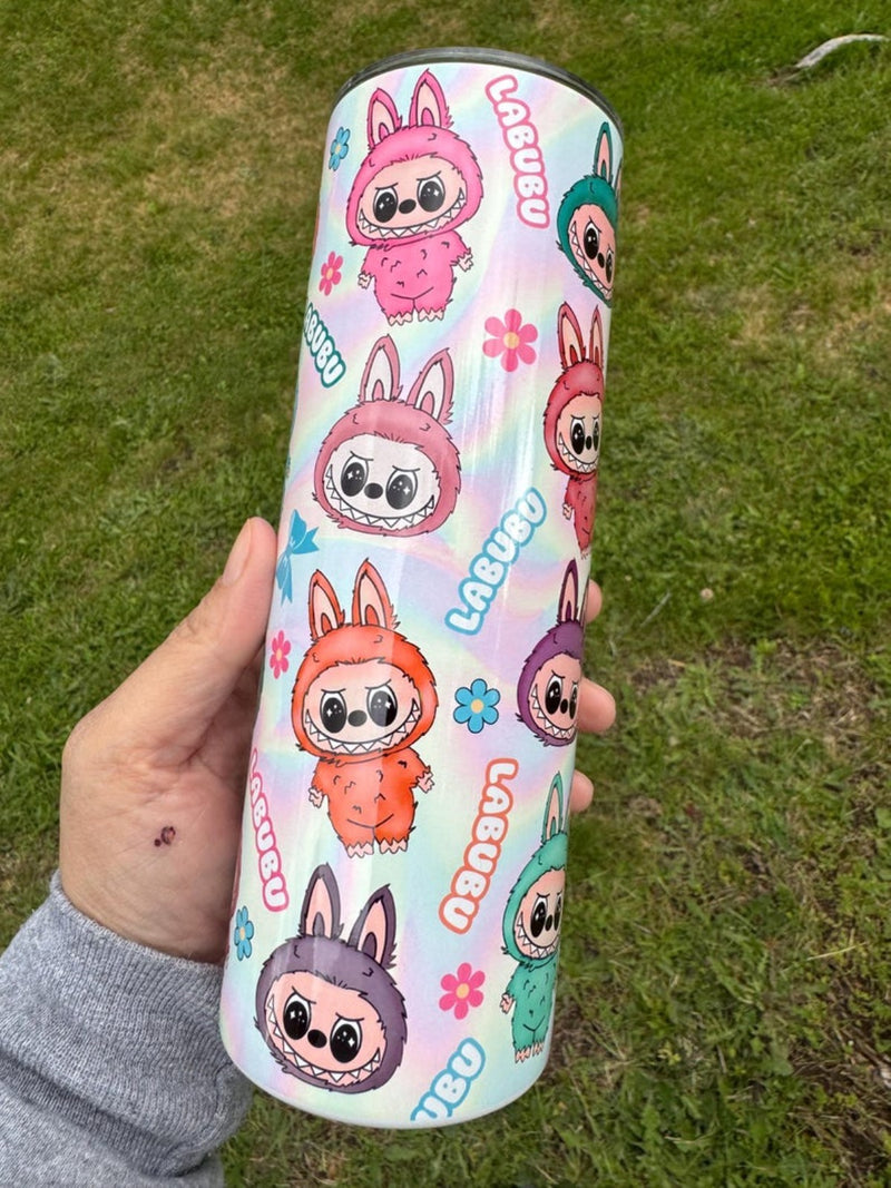 Kawaii Labubu Inspired Tumbler, Portable Car Mug, Travel Coffee Tumbler