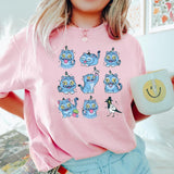 Cute Demon Hunter Tiger Shirt, Derpy the Tiger And Bird Demon Hunter Tiger Tee, Hunters Tiger fan, Kpop Saja Boys