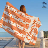 Custom Bow Towels,Friends Stripes Towel Customization,Birthday Beach Towels with Name,Colorful Bride Gifts,Kids Towels,Vacation Pool Towel