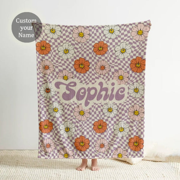 Personalized Blanket With Name, Super Soft Premium Fleece Blanket for Kids and Adults - Unique Gift for Birthday, Baby Shower, Christmas, House Warming, Valentine's day