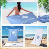 Last Toast on The Coast Bachelorette Beach Towels  - Bride Tribe Bridesmaid Gift for Bachelorette Party Supplies for Wedding Honeymoon Engagement Party