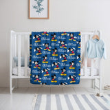 Personalized Name Blanket with Disney Mickey Minnie Mouse Character, Soft Cozy Quilt, Perfect Gift for Kids Adults, Birthday Housewarming Christmas Gift
