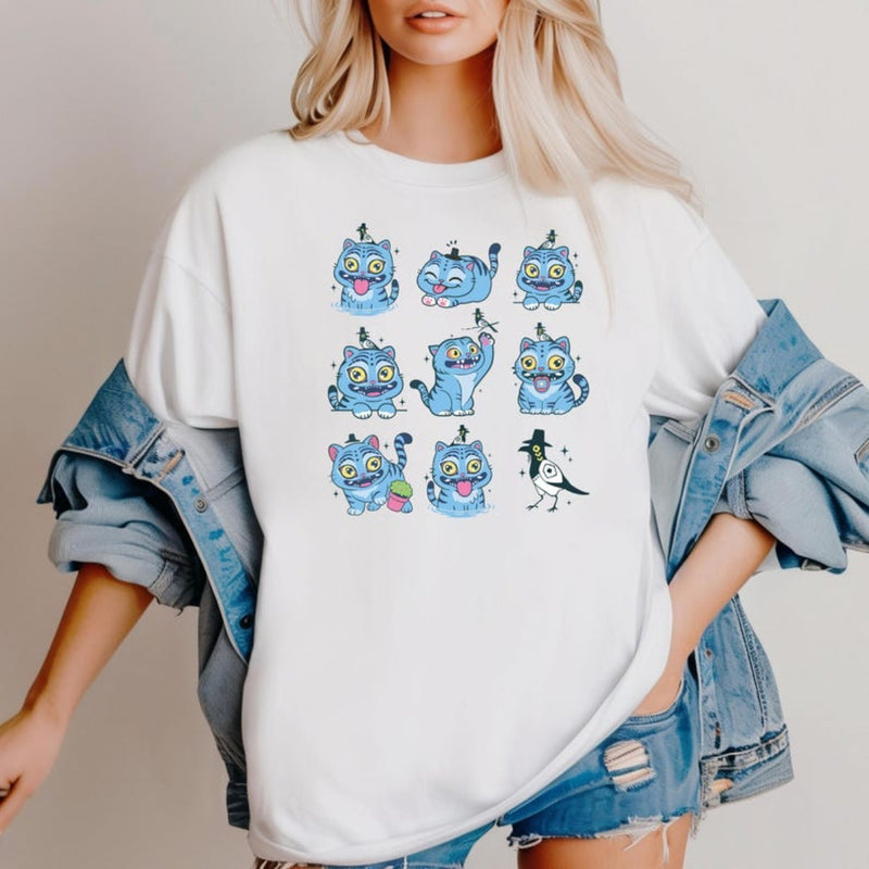 Cute Demon Hunter Tiger Shirt, Derpy the Tiger And Bird Demon Hunter Tiger Tee, Hunters Tiger fan, Kpop Saja Boys