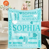 Personalized Name Blanket for Kids and Adults, Family, Friends