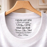 Custom Inside Neck T-Shirt with Name & Text - Personalized Memorial Sympathy Gifts - Gone But Never Forgotten