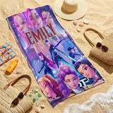 Personalized Huntrix Beach Towel, Kpop Demon Hunter Inspired Towel, Summer Vacation Gift, Huntrix Pool Beach Towel