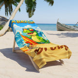 Personalized Dino Beach Towel with Name, Dinosaur Surf Beach Towel, Kids Summer Pool Towel, Custom Vacation Gift, Fun Beach Gift for Boys