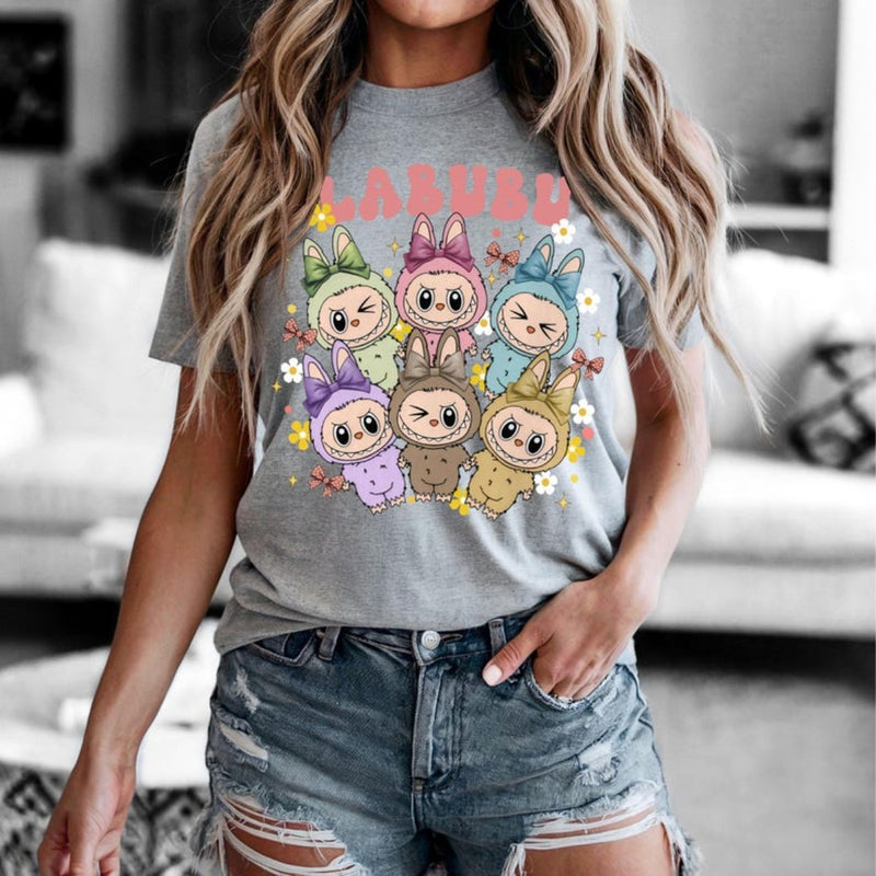 Kawaii Labu Inspired Shirt Gift For Labu Fans Harajuku Style Animal Tee