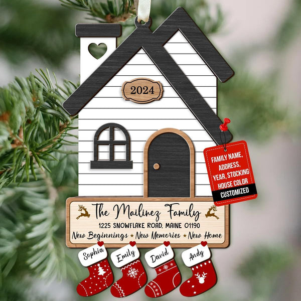 Our First Home Keepsake - Personalized New Home Christmas Ornament - 2024 Christmas Gift
