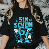 Funny 67 Six Seven Meme Shirt, 6-7 Italian Brainrot Shirt, Funny Retro Graphic Top, Cool Gamer Style T-Shirt, Playful Streetwear Gift