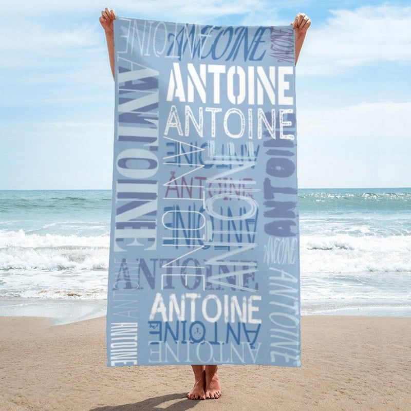 Personalized Beach Towel with Name, Custom Summer Beach Gift for Family & Friends Trip, Custom Name Gift for Family Vacation, Birthday, Kids and Adults