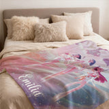 Personalized Cozy K pop Demon Hunters Blanket with Name, Custom Huntrix Blanket, Anime Inspired Blanket, Christmas Family Gift Kpop Fun Gift
