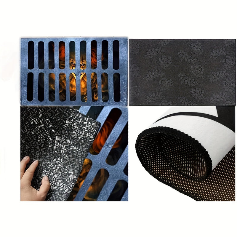 Spooky 3D Clown Door Mat - Perfect for Halloween & Christmas Decor, Horror Movie Themed Area Rug, Ideal Easter or Halloween Gift, Perfect for Winter, New Year