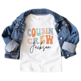 Personalized Groovy Cousin Crew Kids Shirt - Retro Custom Matching Cousins Shirts - Cousin Trip - Boho Natural Kids Youth & Adult Shirt