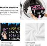 Kpop Gifts for Teen Girls, K-pop Blanket, k Pop Gifts for Girls, Kpop Merch, Kpop Blanket for Women, Korean Music Stuff, Christmas Birthday Gifts for BFF Girls Women