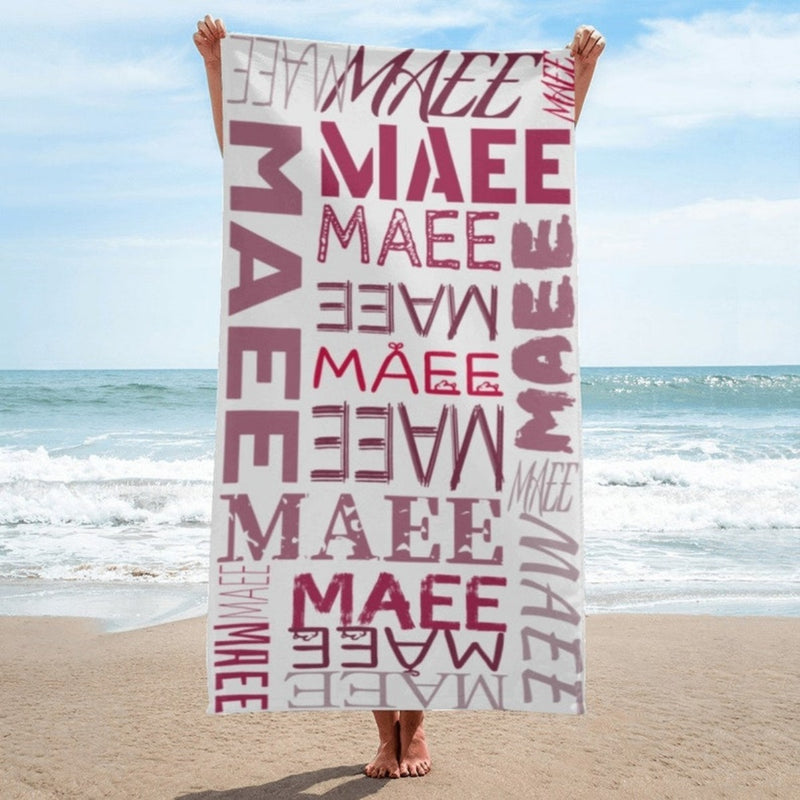 Personalized Beach Towel with Name, Custom Summer Beach Gift for Family & Friends Trip, Custom Name Gift for Family Vacation, Birthday, Kids and Adults