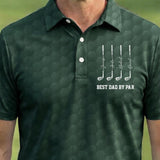 Best Dad Grandpa By Par Personalized Polo Shirt, Father's Day Golf Gift for Dad, Custom Golf Polo Shirt, Gift for Him Dad Grandpa Golf Lover