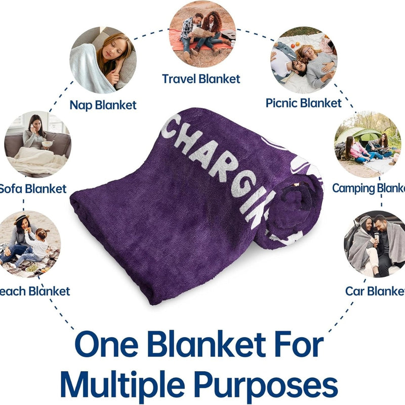 Grandma Mom Dad is Charging Sloth Blanket, Funny Gifts for Grandma Mom Dad from Daughter Son Grandkids, Personalized Gifts for Mothers Day Birthday Christmas