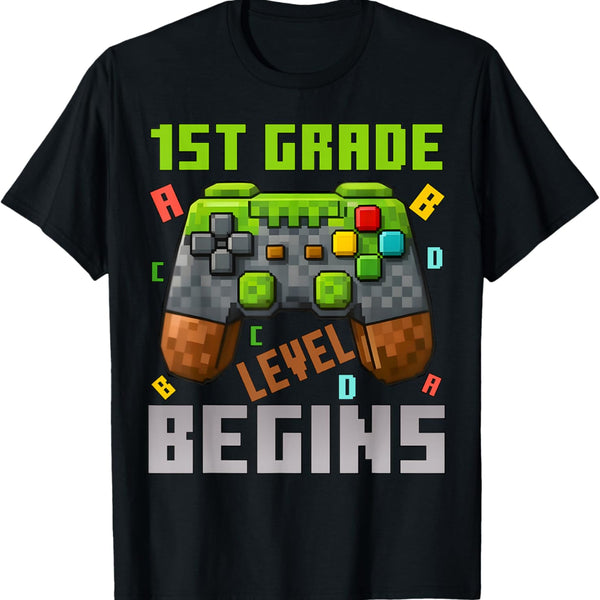 Customizable Text Back To School Shirt, First Day Of School Shirt, Game Shirt for Kindergarten, 1st Grade and 2nd Grade