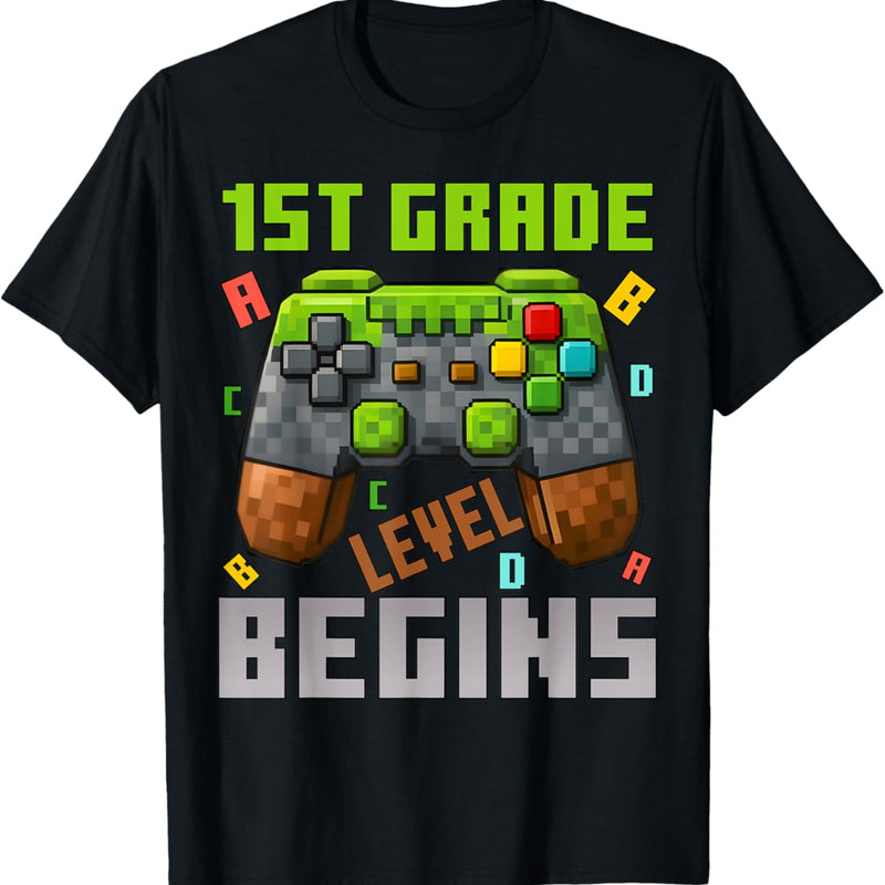Customizable Text Back To School Shirt, First Day Of School Shirt, Game Shirt for Kindergarten, 1st Grade and 2nd Grade