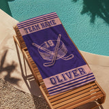 Personalized Hockey Team Towel with Name & Text for Hockey Players