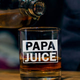 Papa Juice Whiskey Glass - 11oz Engraved Old Fashioned Bourbon Rocks Glass - Special Birthday Gifts Grandpa - Best Fathers Day Gifts