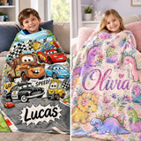 Personalized Name Blanket for Boys Girls, Super Soft Customizable Blanket with Name - Unique Gift for Birthday, Christmas, Baby Shower