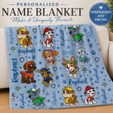 Custom Paw Patrol Blanket, Paw Patrol Blanket Toddler, Baby Blanket, Baby Shower Gift, Baby Gift, Personalized Blanket