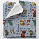 Custom Paw Patrol Blanket, Paw Patrol Blanket Toddler, Baby Blanket, Baby Shower Gift, Baby Gift, Personalized Blanket