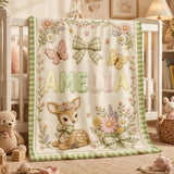 Super Soft Personalized Blanket with Name for Newborn, Kids - Unique Gift for Birthday Christmas