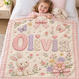 Super Soft Personalized Blanket with Name for Kids - Unique Gift for Birthday Christmas
